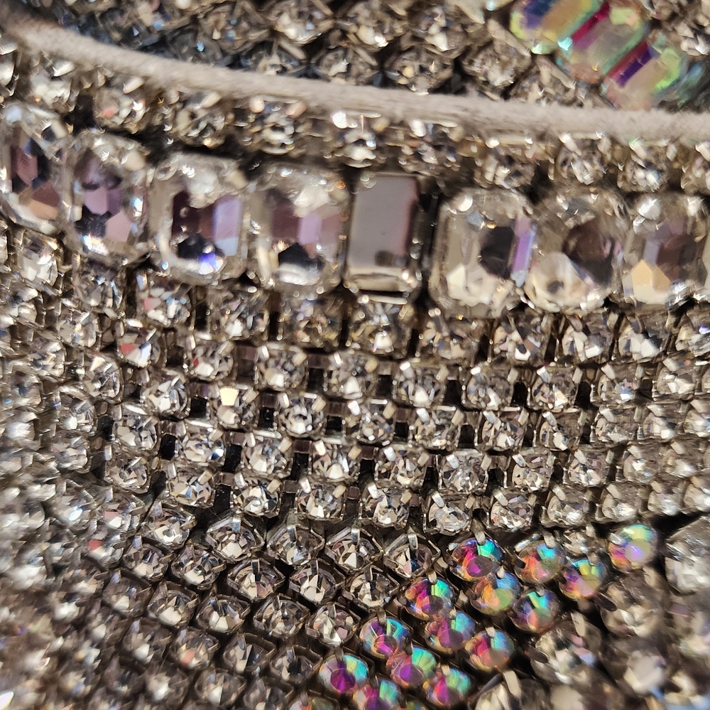 Azalea Wang Grizzled Rhinestone Ankle Cuff Sandal **Missing Stones Shown**As Is* - Picture 4 of 7